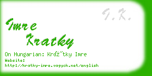 imre kratky business card